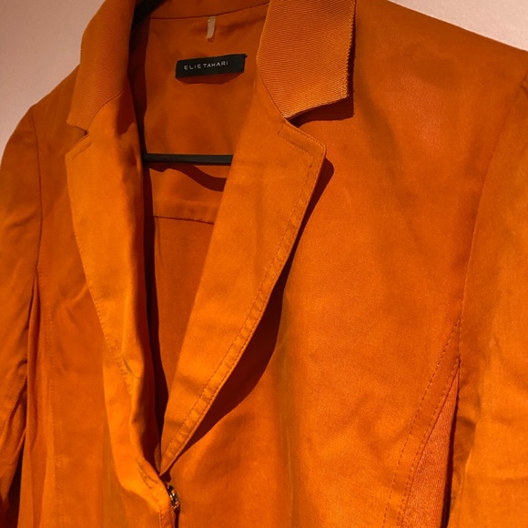 Elie Tahari orange 🍊 jacket blazer - Picture 3 of 4